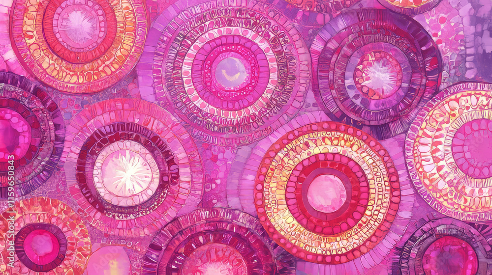 Poster seamless background of circular patterns. seamless mandala patterns. the star-shaped pattern. patter