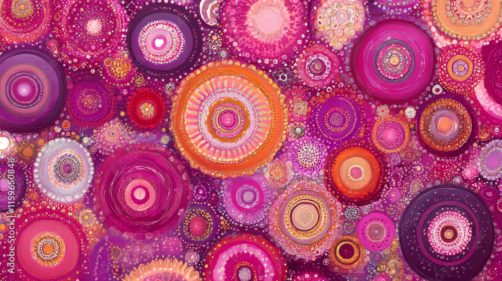 Poster seamless background of circular patterns. seamless mandala patterns. the star-shaped pattern. patter