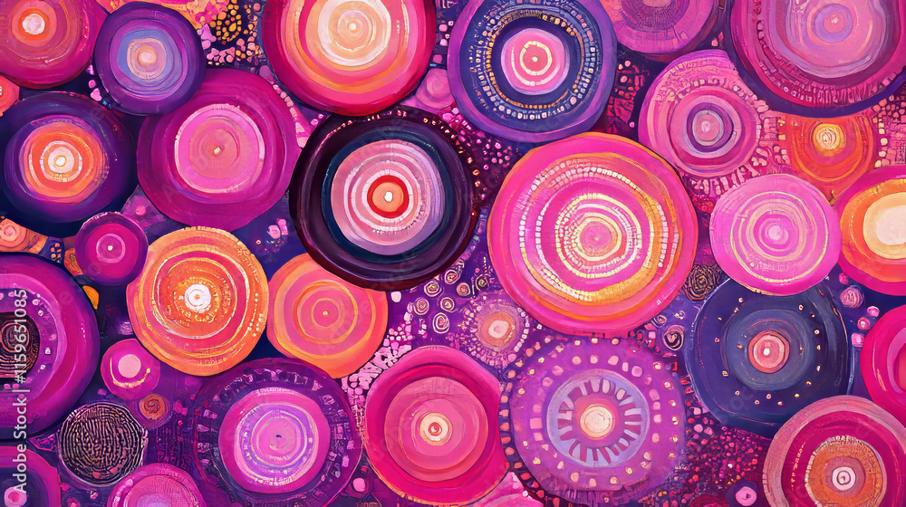 Poster seamless background of circular patterns. seamless mandala patterns. the star-shaped pattern. patter