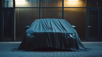 car covered with a veil