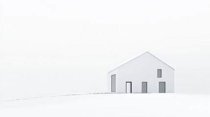 House on white background