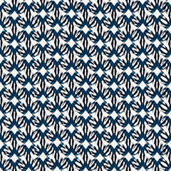 Paint brush rhombuses ornament. Seamless lozenges pattern. Hand drawn diamonds backdrop. Tiles wallpaper. Ethnic motif. Geometric background. Digital paper. Geometrical textile print.