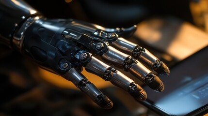 Advanced Robotic Hand, Bionic Prosthesis, Futuristic Technology, Mechanical Design, Artificial Limb,