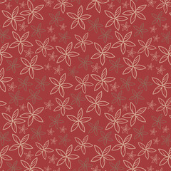 Blossom Flowers seamless vector pattern