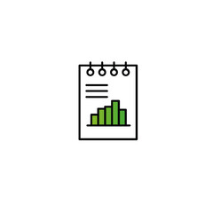 Statistics icon flat vector design