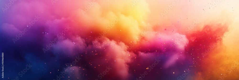 Aufkleber Vibrant abstract explosion of colors with copy space for text or graphics ideal for creative projects and designs. Generative AI