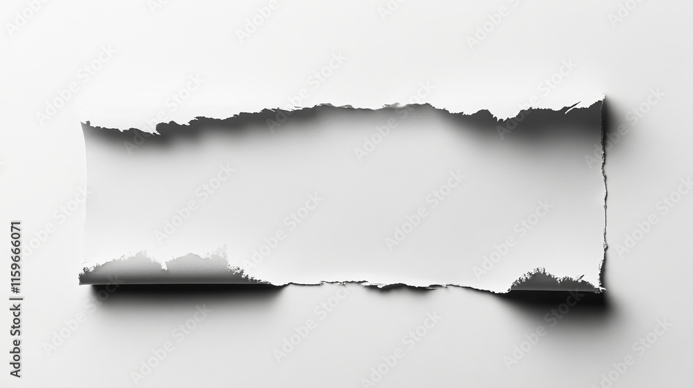 Poster rip paper page curl with torn edge vector sheet. clean canvas surface with scratch rolled notice. no
