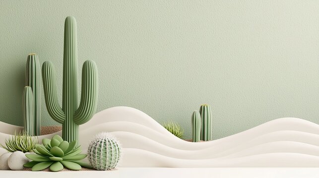 Creative microlandscape design of a desert ecosystem modern interiors minimalist environment indoor viewpoint