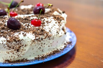 The most traditional rustic black forest pie
