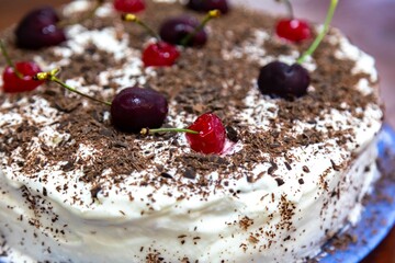 The most traditional rustic black forest pie