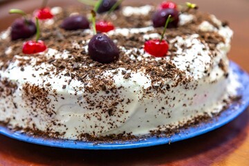 The most traditional rustic black forest pie