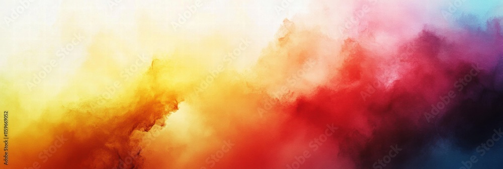 Poster colorful explosion with vibrant hues creating an artistic backdrop for creative projects and text pl