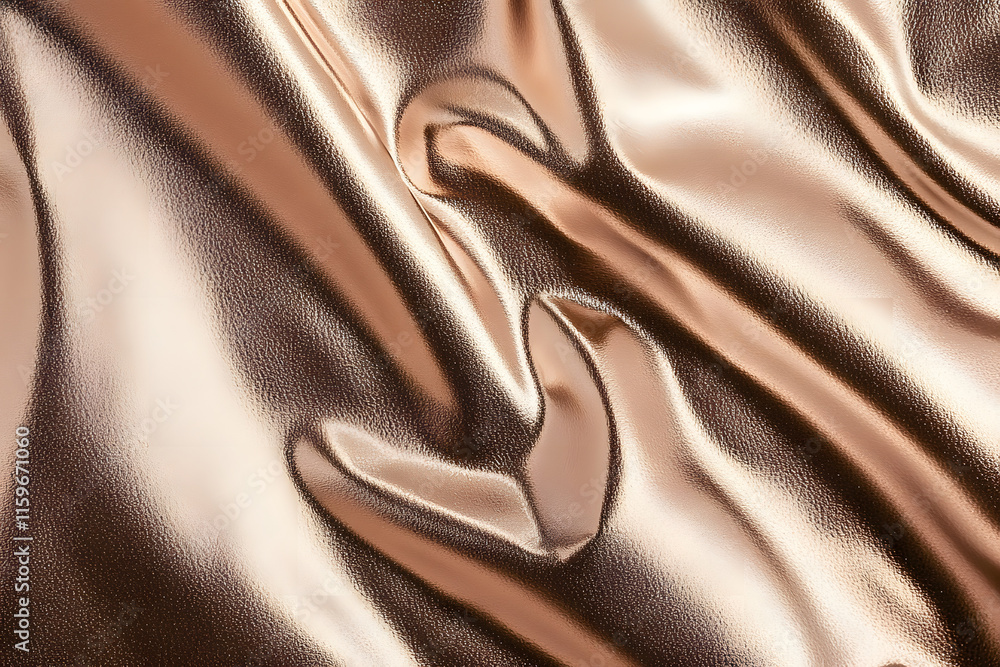 Poster a close-up abstract of a metallic surface with soft, warm tones, creating a tactile texture. this im