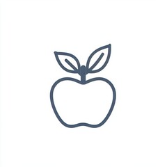 Fototapeta premium Delicious apple line art icon suitable for apps and websites
