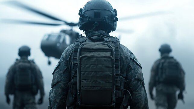 Tactical operations military personnel in foggy environments and ground viewpoint risk analysis