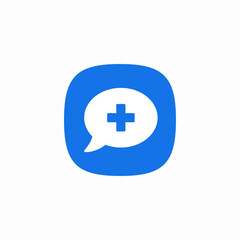 medicine consultation speech bubble icon sign vector