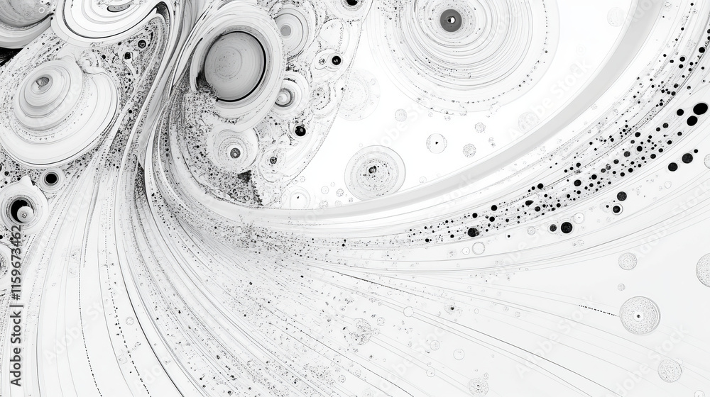 Poster the synthesizer of the particles. the synthesizer consists of circles and points. vector illustratio