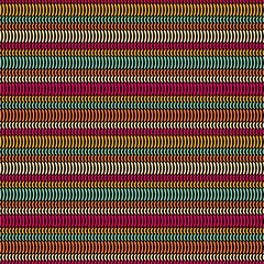 Embroidery stripes seamless vector pattern handmade handiwork needlework wallpaper different colors threads 