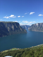 lake and mountains