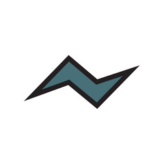 Bolt icon vector design illustration, isolated on white background. 