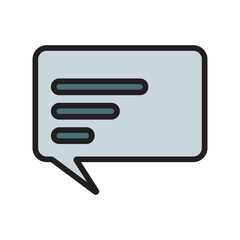 Messagr flat icon, communication vector design illustration, isolated on white background. 