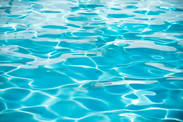 Pool water background, blue wave abstract or rippled water texture background.