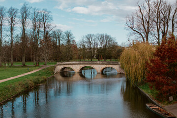 bridge over the river during autumn time in Cambridge, UK