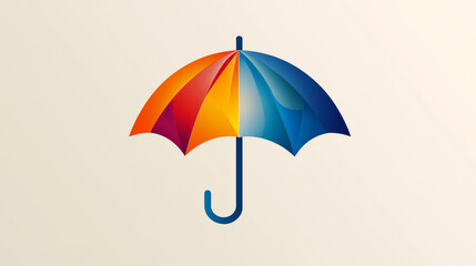 Obraz premium Vector umbrella logo. Brand logo in the shape of an umbrella