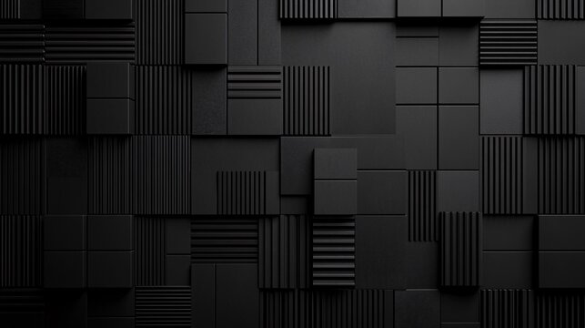 Abstract black textured background with varying patterns and shapes, creating a modern and sleek aesthetic.