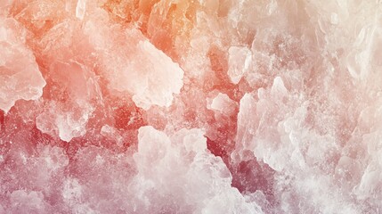 A vibrant abstract composition of ice crystals with warm hues, creating an enchanting gradient of color and texture.