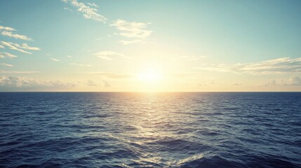 Fototapeta premium Serene Horizon with Soft Lighting and High Contrast