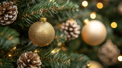 Christmas tree branches closeup. Background of pine and fir branches