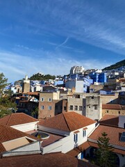 view of the city of building chefchaouen hotel Morocco