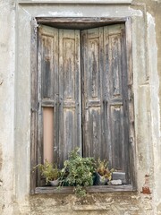Old shutters in the center of Fazana