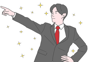 輝く未来を目指す若手社員のイメージ