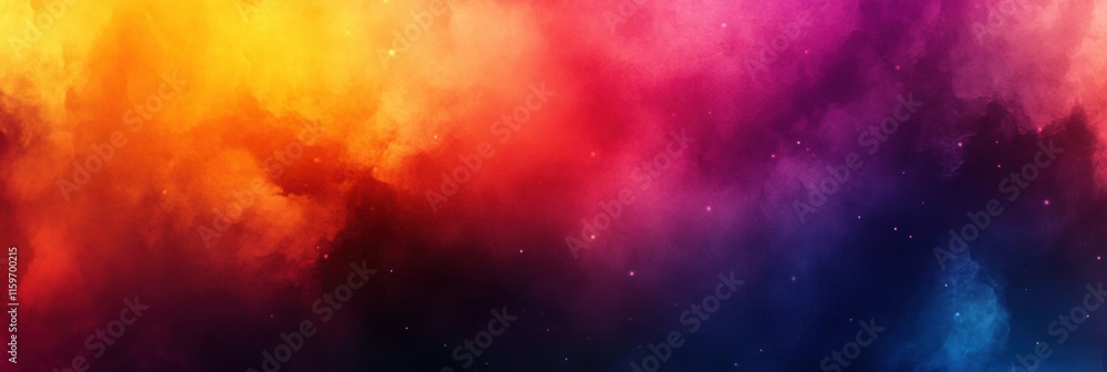 Fototapete Vibrant explosion of colors creating a dynamic backdrop for creative designs and text placement. Generative AI