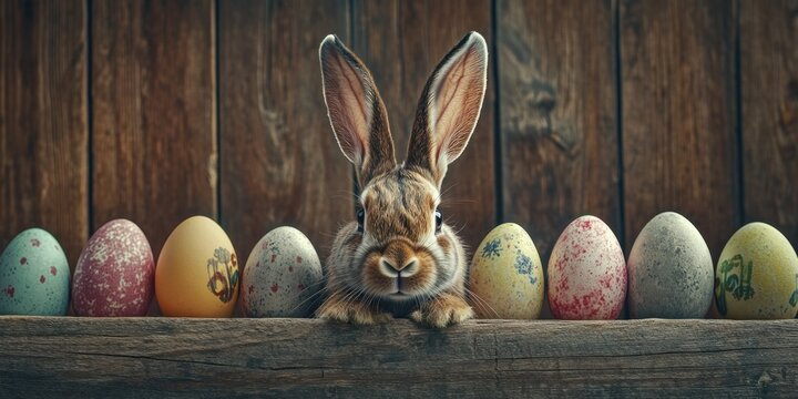 Easter Bunny with Easter Eggs