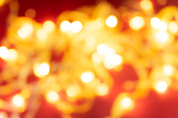 Bright golden lights create a dreamy ambiance for a festive celebration