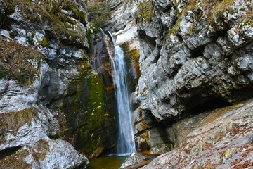 Voje waterfall in Gorenjska,