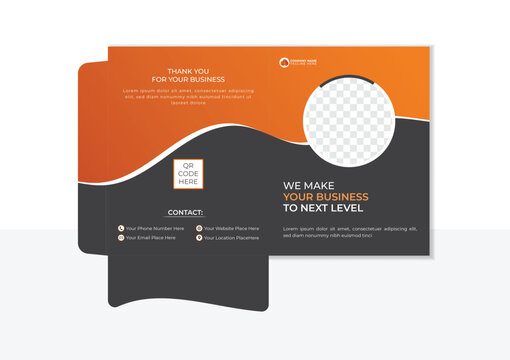 Business presentation file folder design template vector