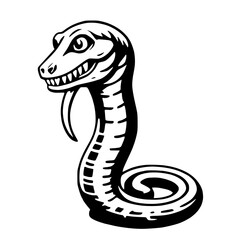 Fototapeta premium Cobra Snake vector Illustration - Wildlife Vector Art