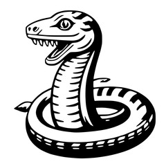 Stylized Cobra Snake Vector - Exotic Wildlife Design