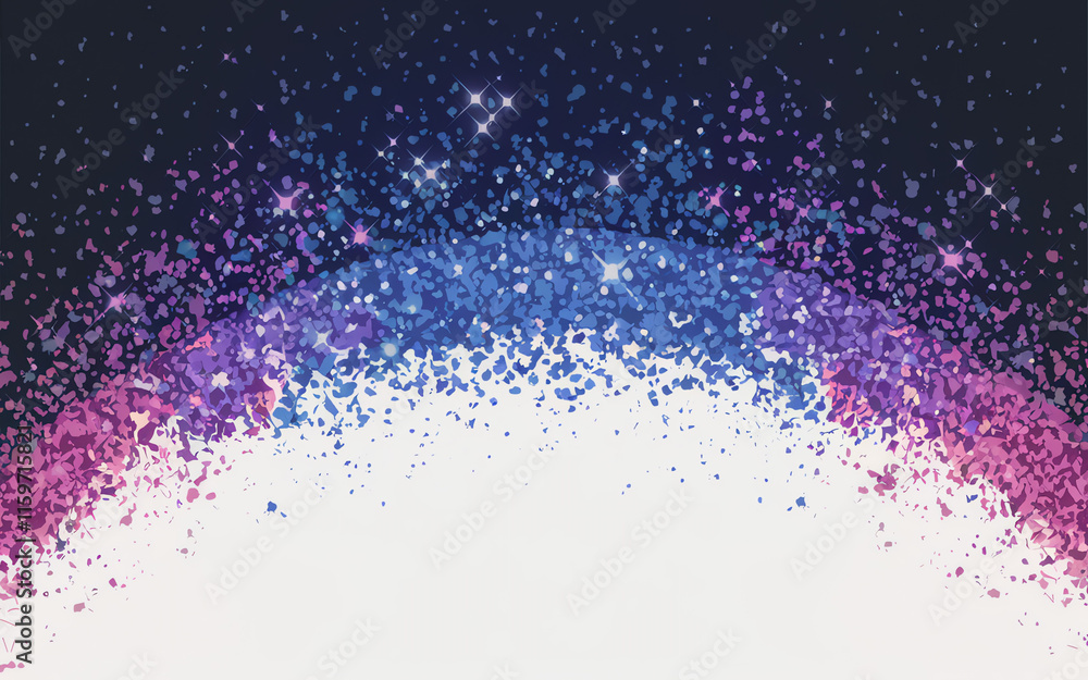 Poster colorful abstract background with gradient sparkles and stars creating a dreamy atmosphere at night