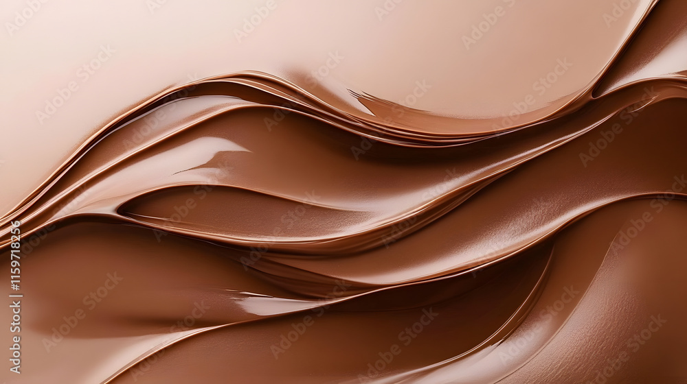 Poster smooth brown waves creating an elegant and minimalist abstract background mocha mousse