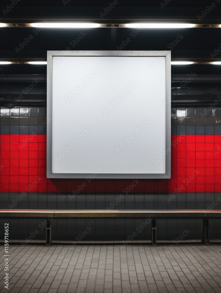 Poster digital display screen in transit station