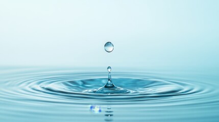 Water wave cosmetics concept. Skin care pure fluid pattern background. Fresh mousturusing gel or serum texture overlay