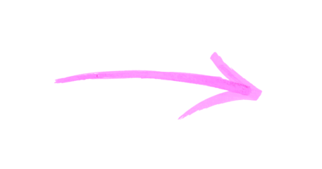 Hand drawn Arrow with a pink marker on a transparent background, arrow mark hand drawn. Arrows icon, Arrow drawn on white background
