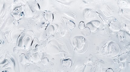 Water wave cosmetics concept. Skin care pure fluid pattern background. Fresh mousturusing gel or serum texture overlay