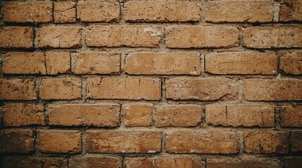 Fototapeta premium Close-up of a textured brown brick wall.
