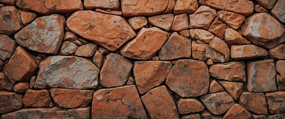 Natural Stone Texture with Randomly Arranged Earthy Rocks